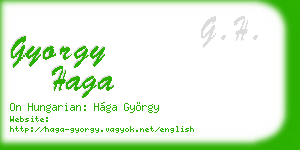 gyorgy haga business card