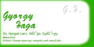 gyorgy haga business card